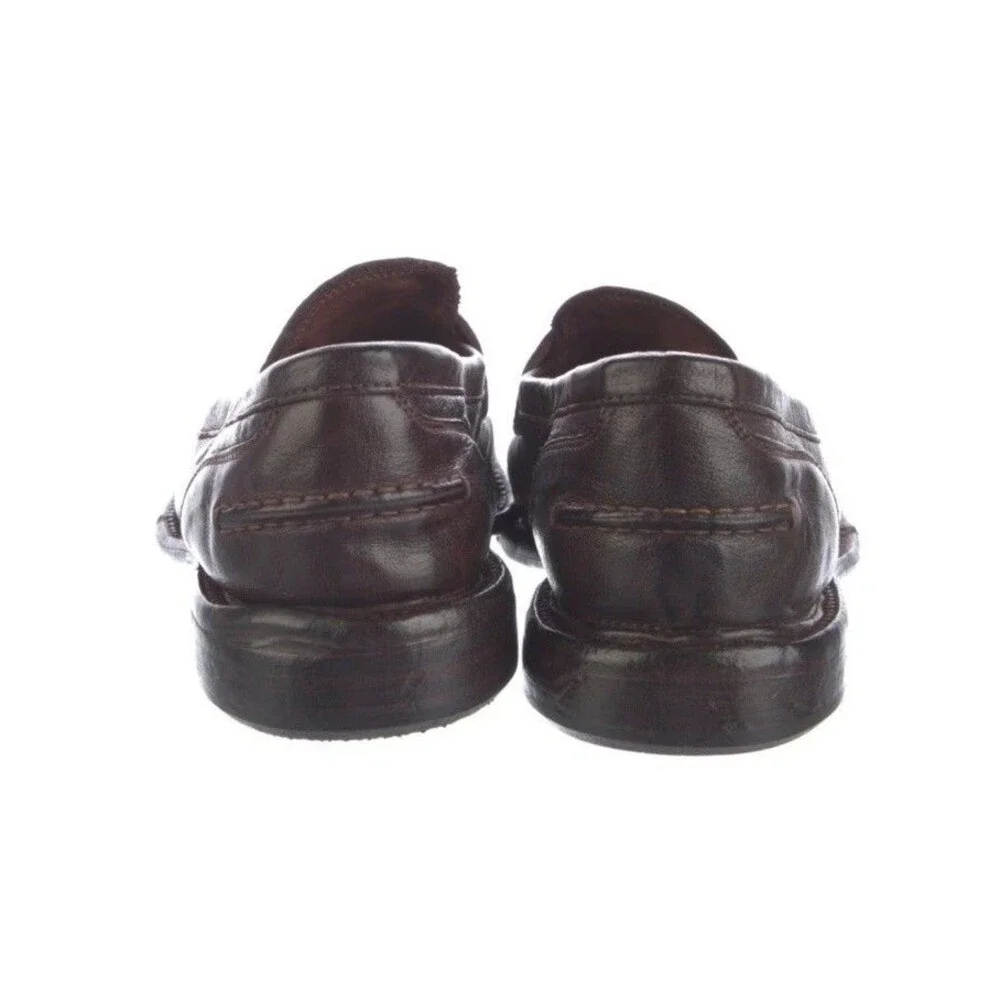 Lemargo Handmade Buffalo Loafer In Brown Cognac Size 40 Made Italy